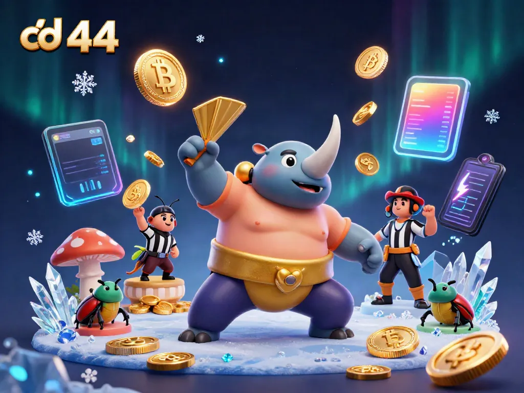 Experience thrilling moments with cd 44 as the champion beetle stomps golden coins in a vivid casino scene.