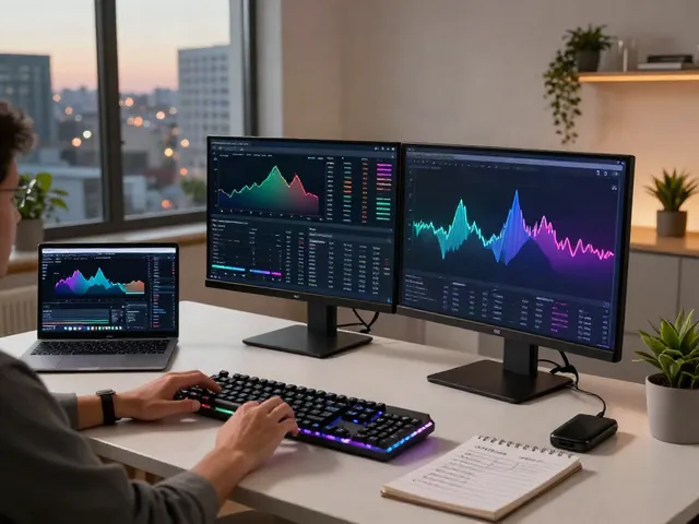 Main crypto channel workspace displaying cryptocurrency trading charts and DeFi tools, emphasizing professionalism and innovation in fintech.