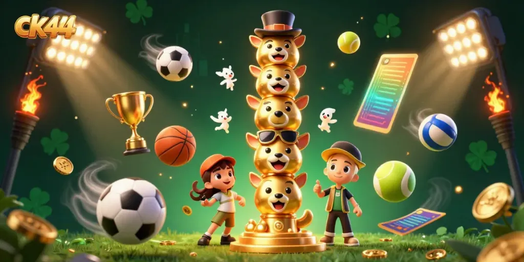 Experience winning excitement with ck44, showcasing vibrant gambling elements in a lively casino scene.