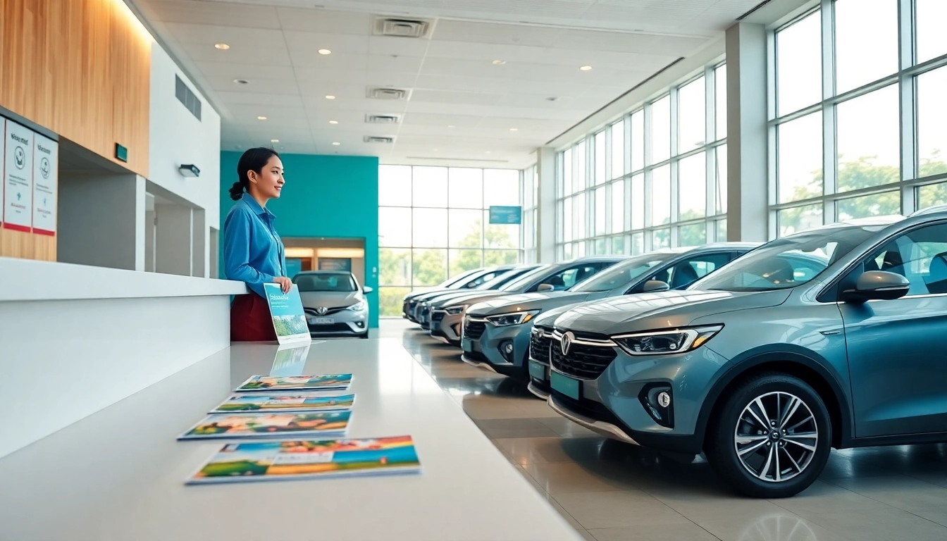 Kuching rent a car office with friendly staff and modern vehicles.