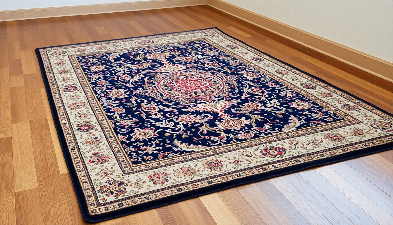 Beautifully restored carpet in Milan showcases expert Restauro Tappeti milano craftsmanship.