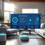Ensure your home is safe with Water Leak Detection technology displayed in a serene living room setup.