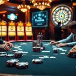 Experience the thrill of high-stakes poker at https://789winjj.com/ with vibrant chips and cards.