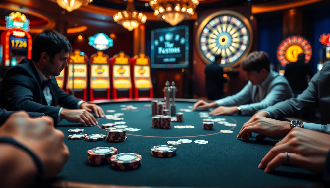 Experience the thrill of high-stakes poker at https://789winjj.com/ with vibrant chips and cards.
