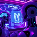 A captivating scene showcasing sex AI technology in a futuristic digital setting, highlighting innovative AI interfaces.