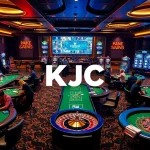 KJC players enjoy an exciting card game at a luxurious casino table.