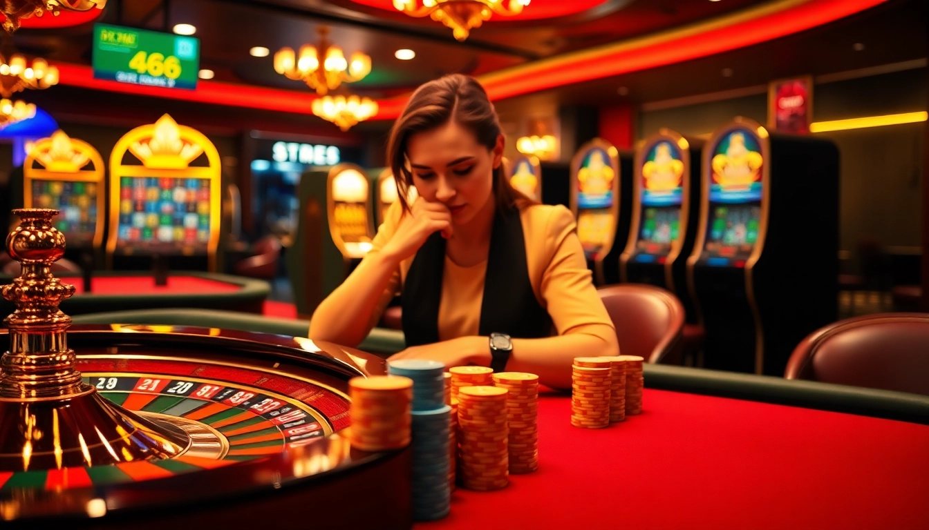 Experience thrilling gameplay at https://u888hii.com/ with a vibrant casino atmosphere featuring roulette and poker.
