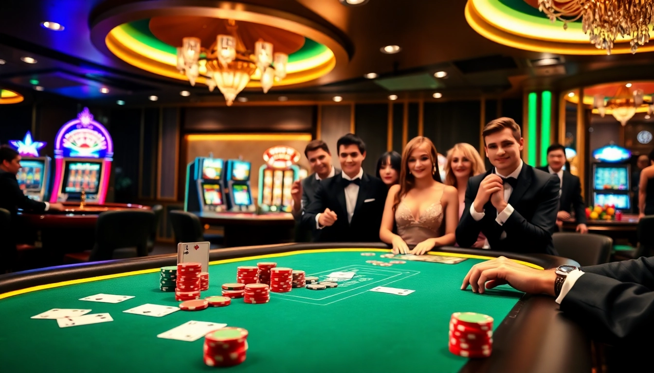 Experience the excitement at https://hb88.jp.net/ with a vibrant casino scene featuring poker, roulette, and slot machines.