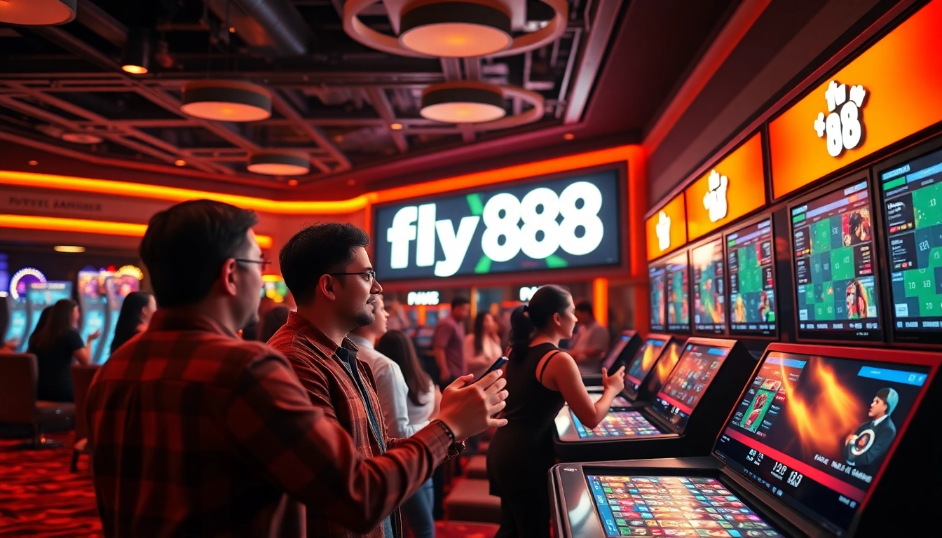 Exciting online gambling atmosphere at fly88 link brand casino.