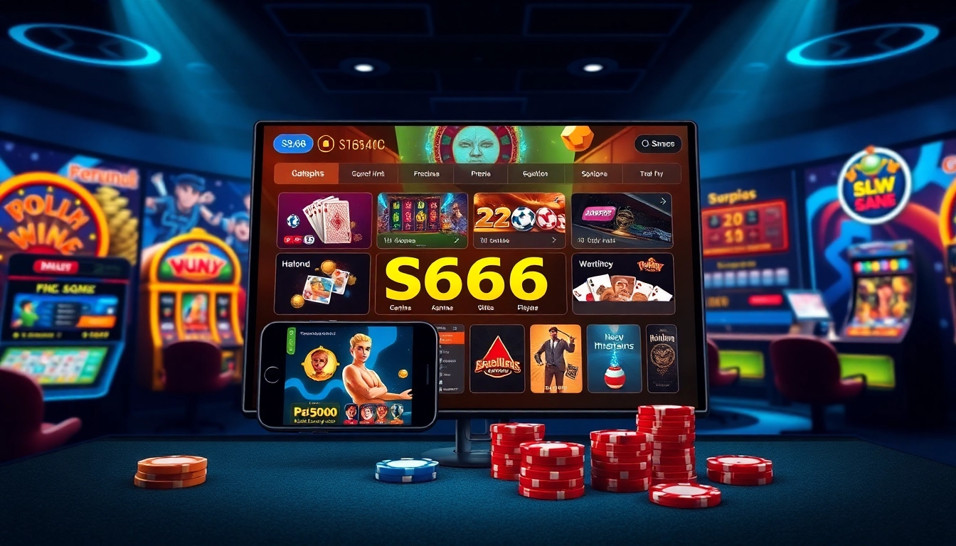 Online gaming experience at S666.nyc, showcasing poker and betting options.