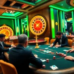 Engage with high-stakes poker action at SV88's luxurious casino, featuring vibrant chips and an intense gaming atmosphere.