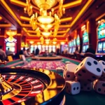 Players enjoying a thrilling poker game with 88i branded chips and vibrant casino atmosphere.