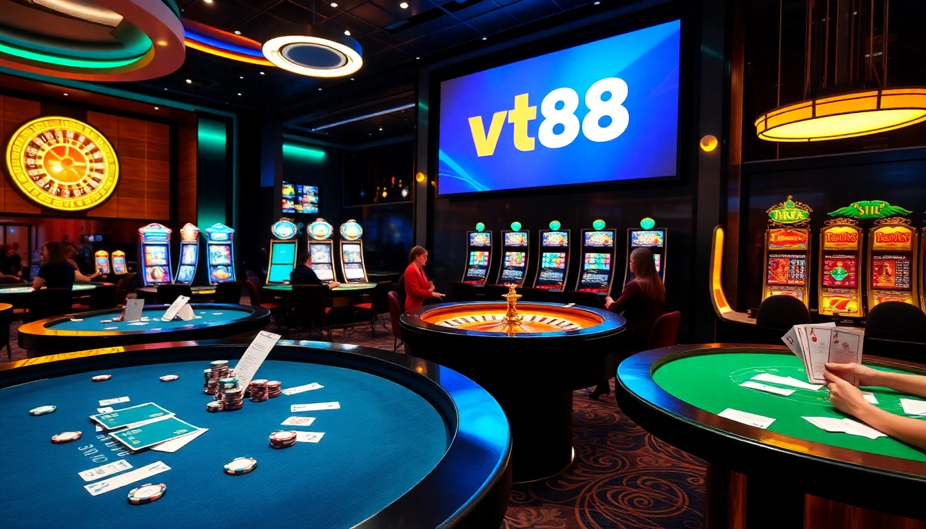 Experience the excitement of gambling at vt88 with vibrant casino tables and thrilling games