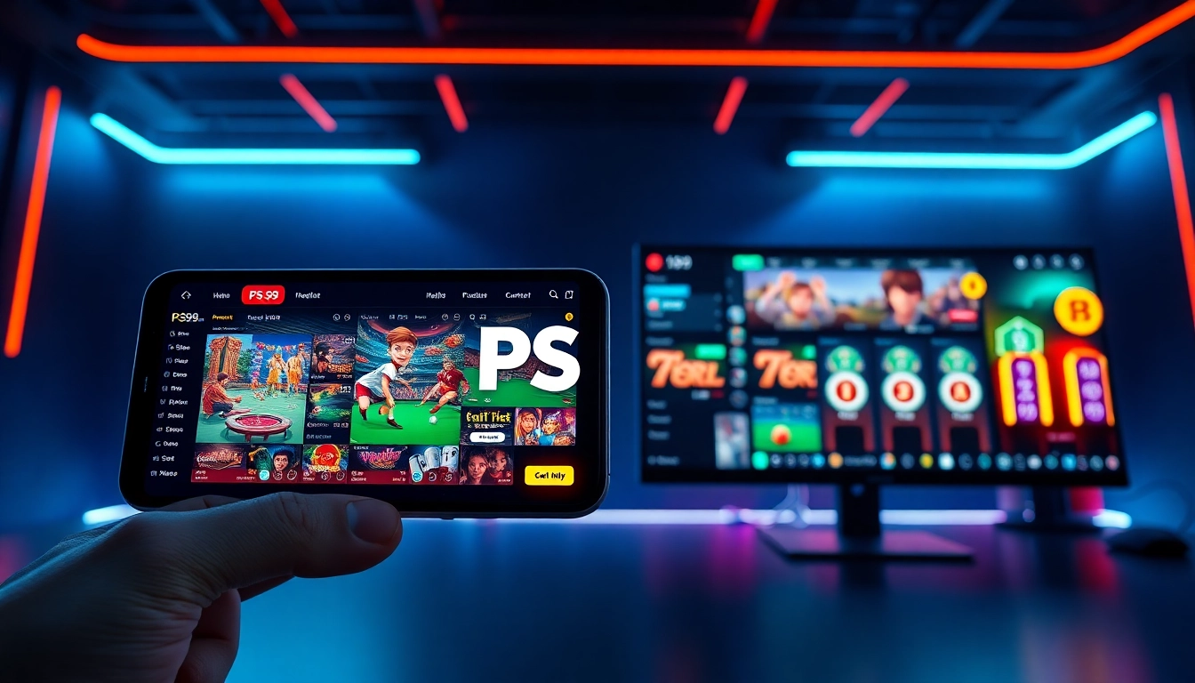 Dynamic display of PS99 online betting games on sleek devices, showcasing the exciting trang chủ PS99 interface.