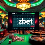 Players engaging in exciting casino games on the zbet platform with vibrant lighting and luxury feel.