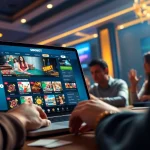 Exciting SBOBET.dance online gaming experience with players engaging in various casino games.