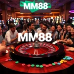 Engaged players enjoying the thrilling atmosphere at MM88 online casino with roulette and poker.