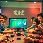 Tài Xỉu MD5 gaming scene with diverse players immersed in online betting excitement