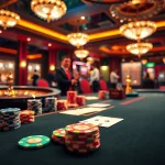 Elevate your gaming experience at https://rr88a.us.com/ with a luxurious poker scene featuring vibrant cards and chips.