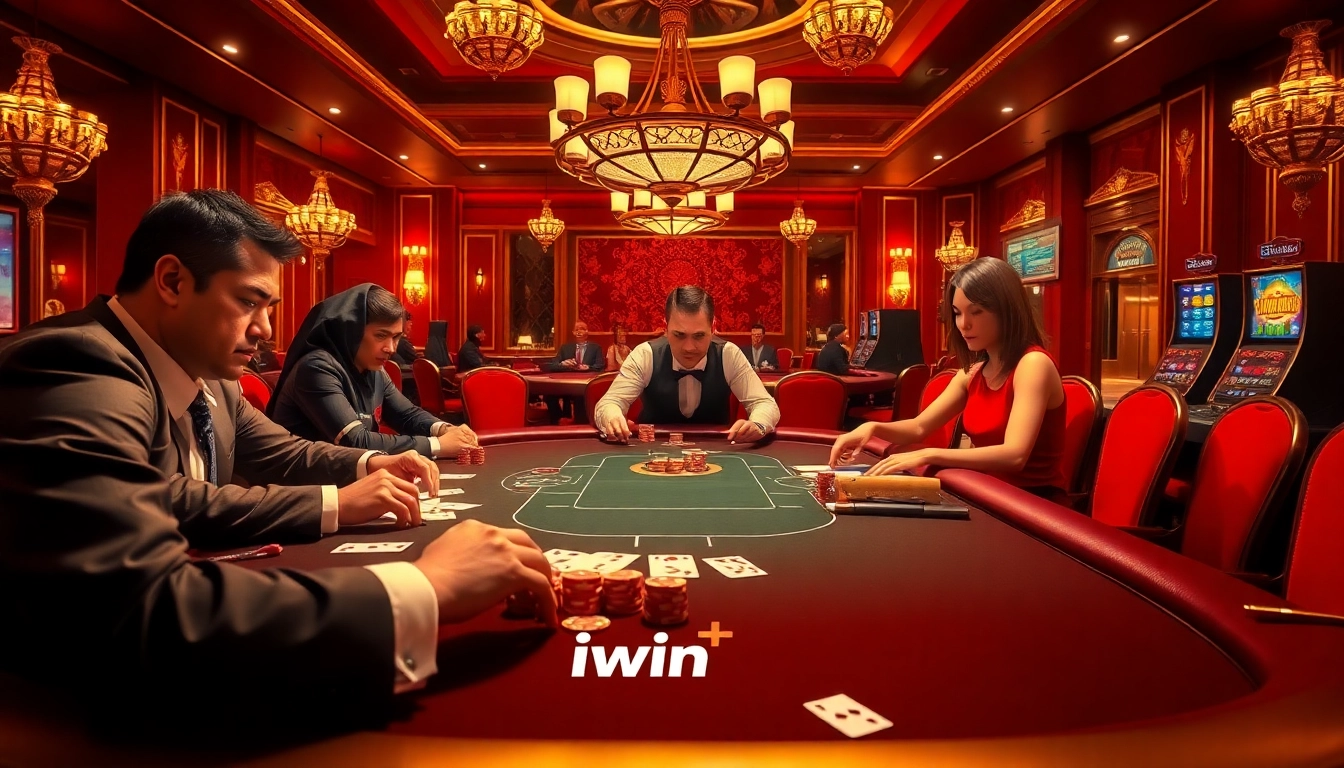 Experience the thrill of high-stakes poker at iwinclub with luxurious decor and intense gameplay.