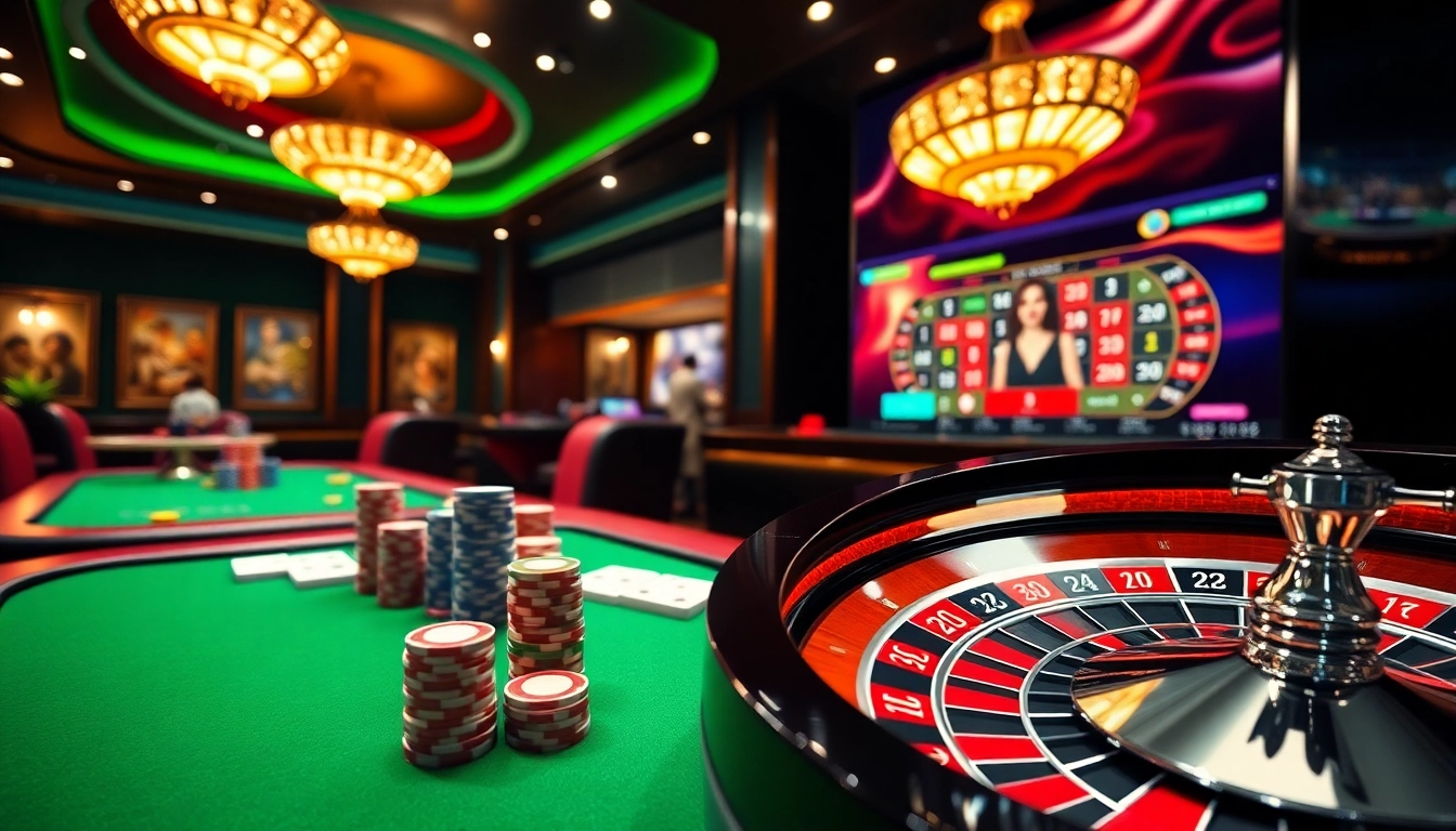 Experience the excitement of LC88.COM with vibrant casino tables and engaging games.