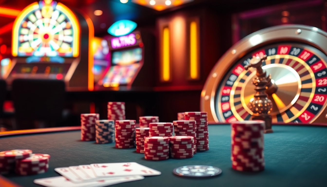 Engage with thrilling gambling experiences at https://789club.vin/ with this luxurious casino scene.