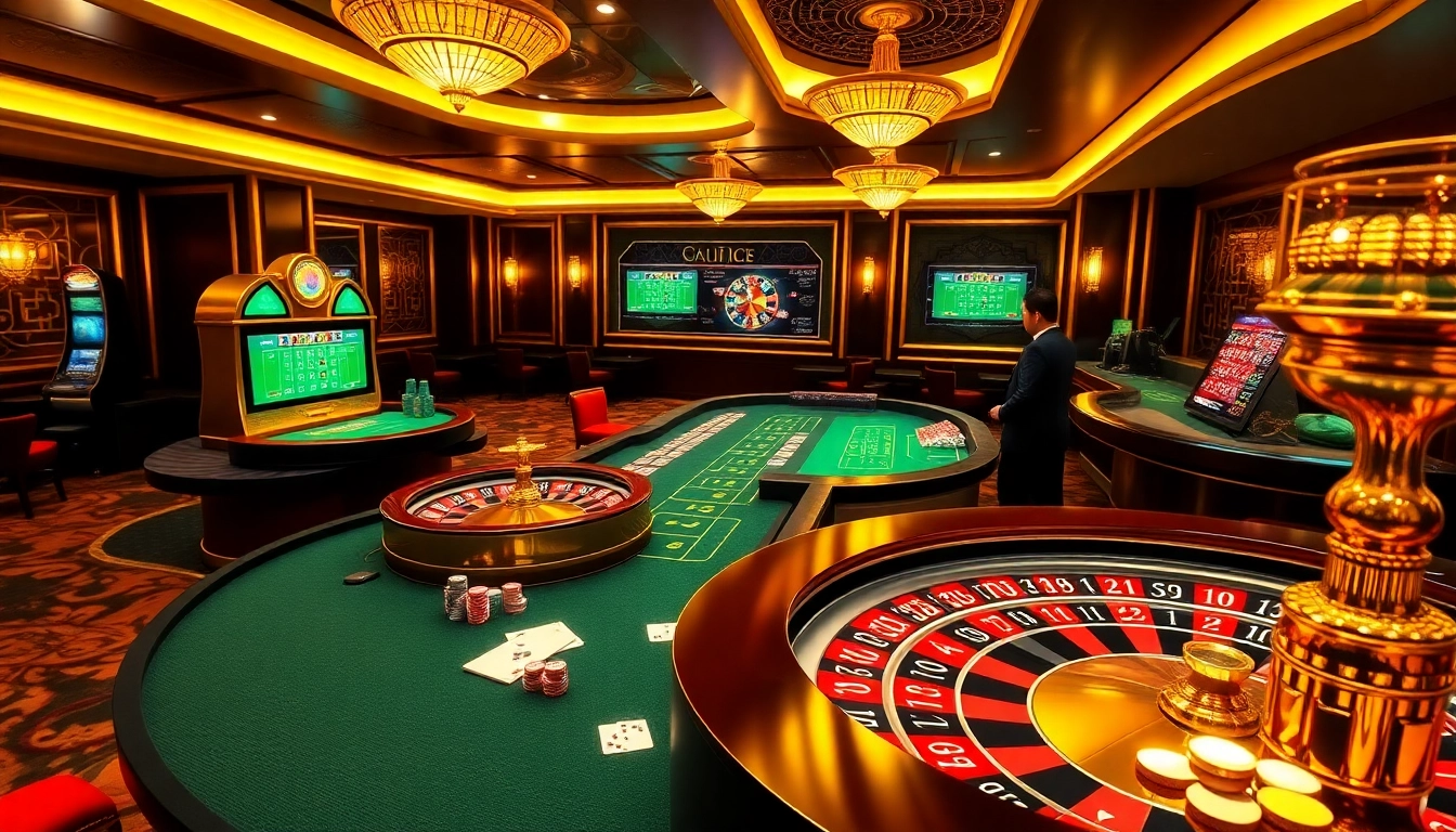 Experience the thrilling ambiance of 88i nhà cái with lively casino tables and online gaming interfaces.
