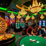 Engaging gameplay at king88 casino with vibrant slot machines and poker action.