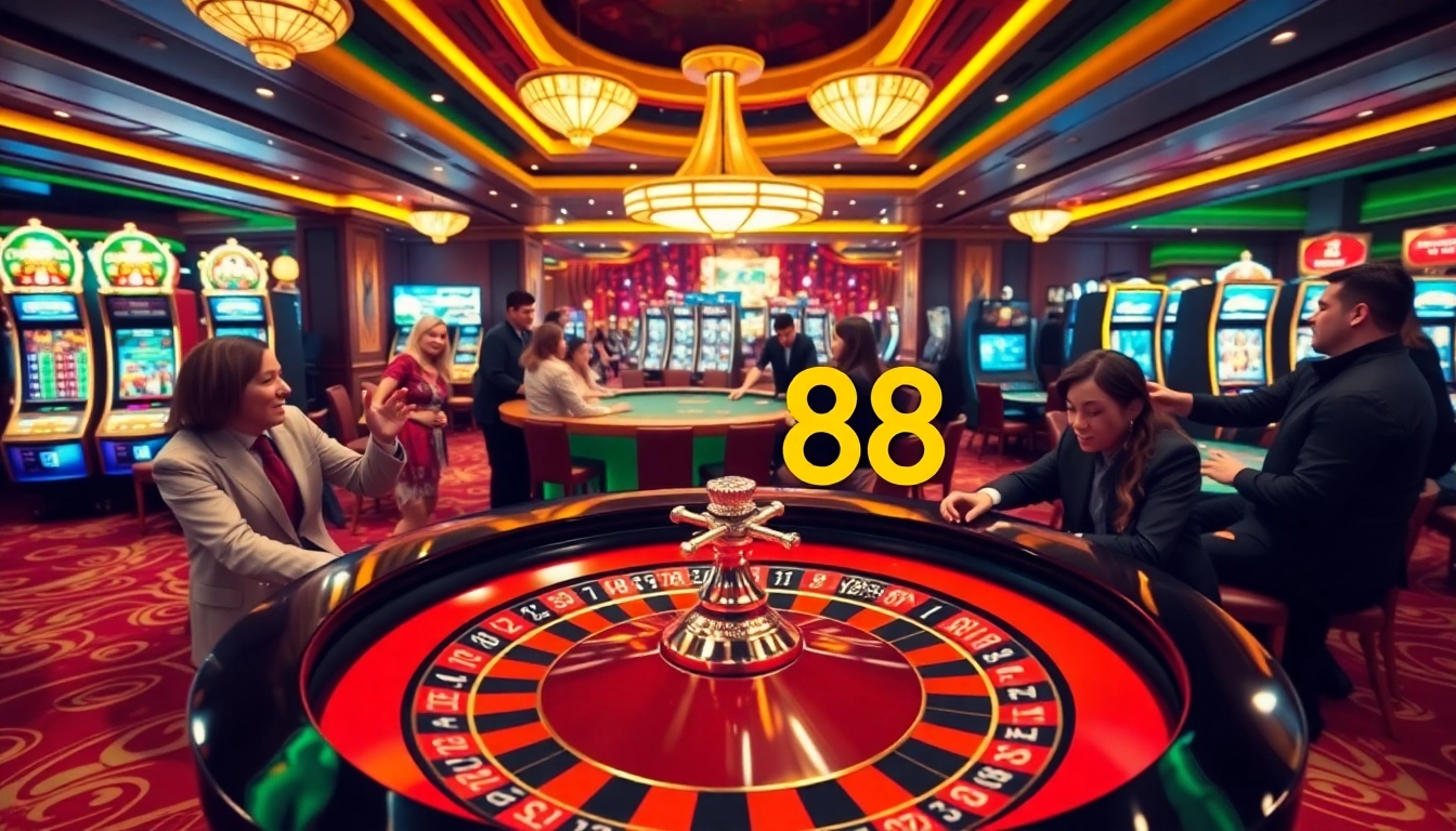 Good88 players engage in an exciting casino experience with roulette and poker games.