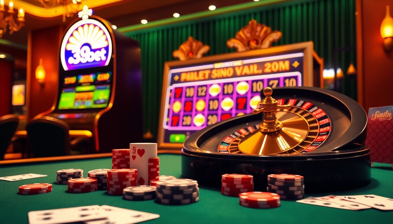 Experience high-stakes excitement at 39 bet with a luxurious casino atmosphere featuring vibrant games and interactive betting options.
