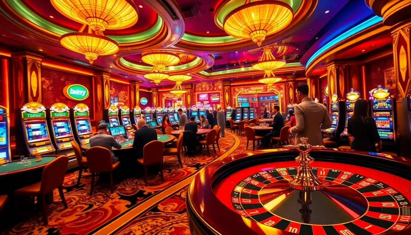 Players enjoying high-stakes games at the win79 club casino, embodying luxury and excitement.