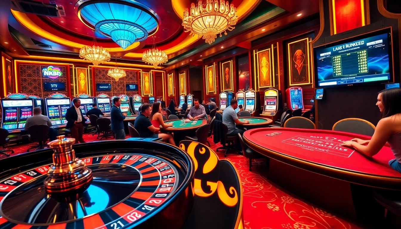 Players experiencing thrilling moments at the casino with https://nk88net.com/ betting on exciting games.