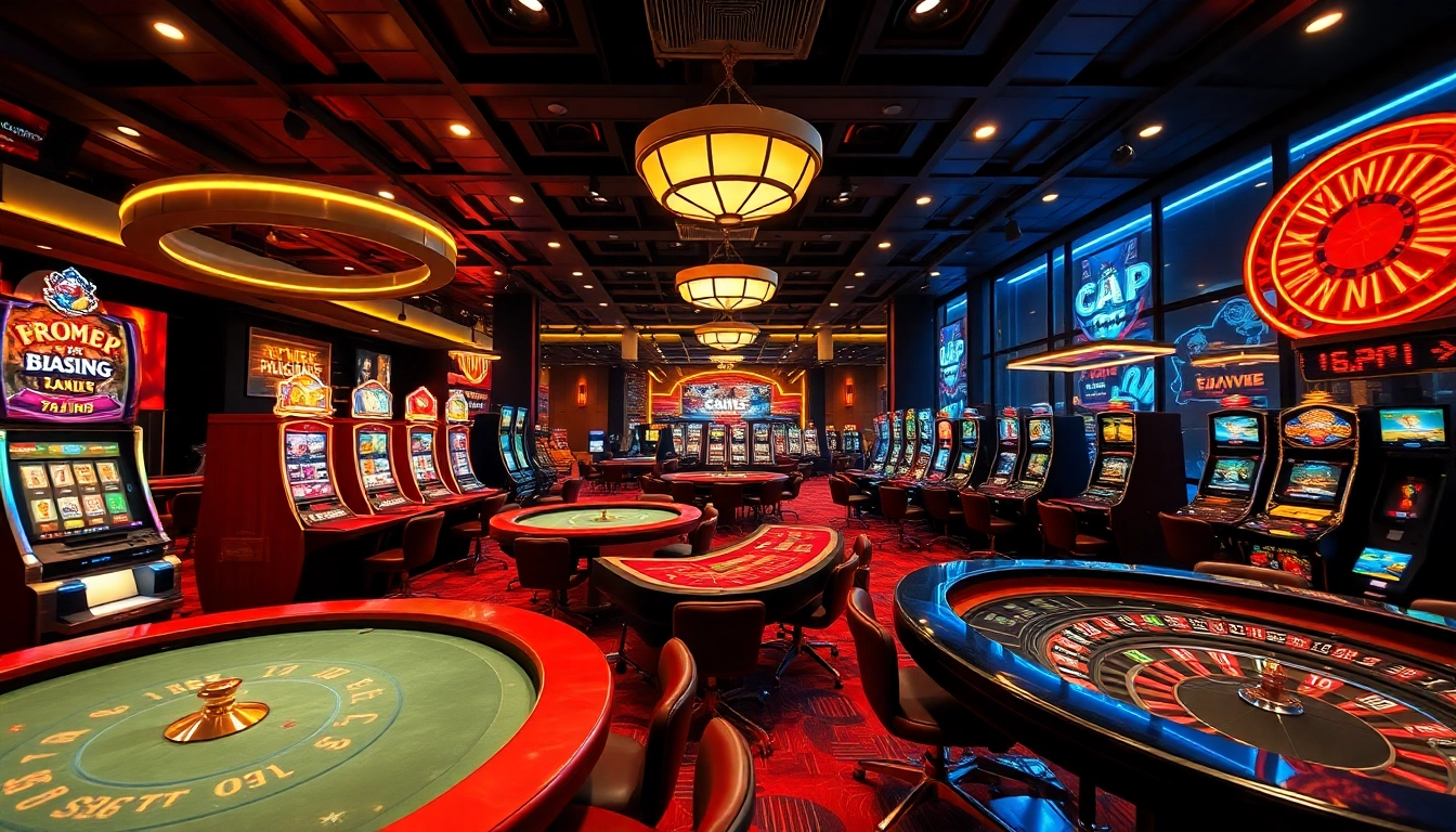 Vibrant online casino scene representing ev88win.live with poker tables and roulette games.