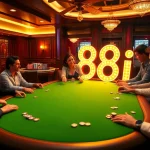 Play exciting poker at the 88i casino table, rich in vibrant colors and ambiance.