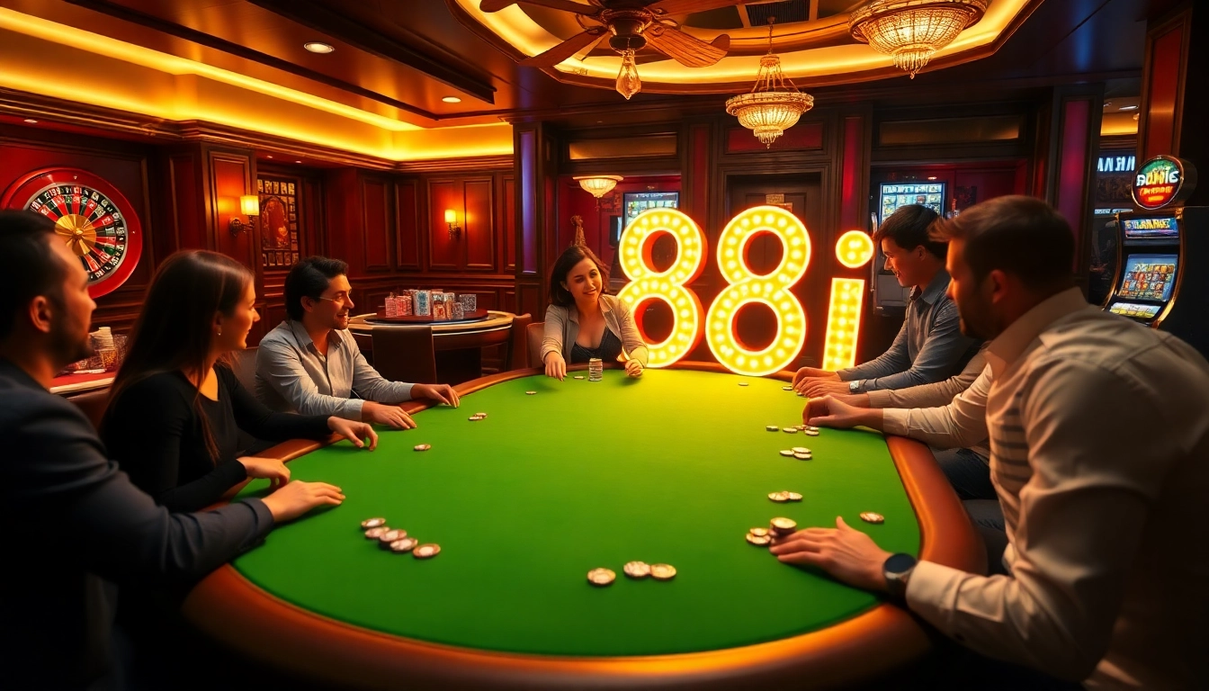 Play exciting poker at the 88i casino table, rich in vibrant colors and ambiance.