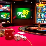 Engage with thrilling go88 play at a deluxe casino table featuring dice and poker chips.