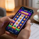 Engaging play on MM88 casino app showcasing colorful slots and strategic betting.