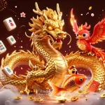 Experience the thrill with MM88's vibrant 3D casino scene featuring dragon, phoenix, and koi fish.